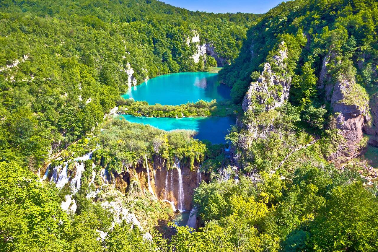UNESCO World Heritage site renowned for its cascading waterfalls and crystal-clear lakes